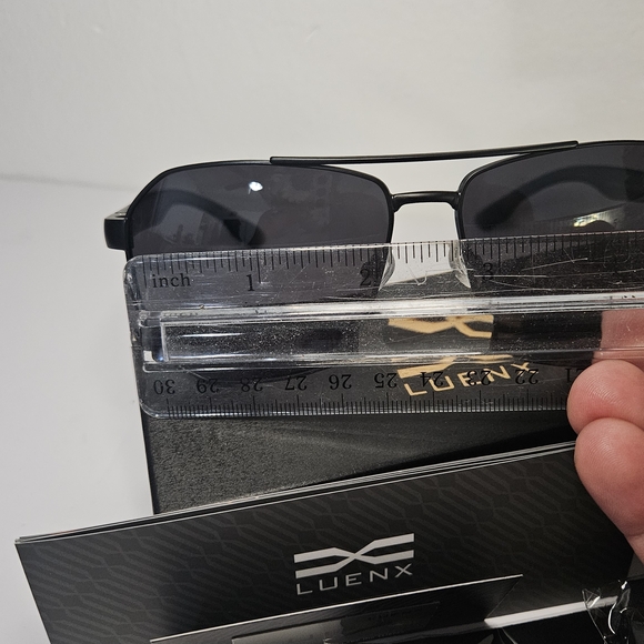 LUENX Sunglasses for Men Square Polarized Polygon Lens - UV 400 Protection with - Picture 12 of 12